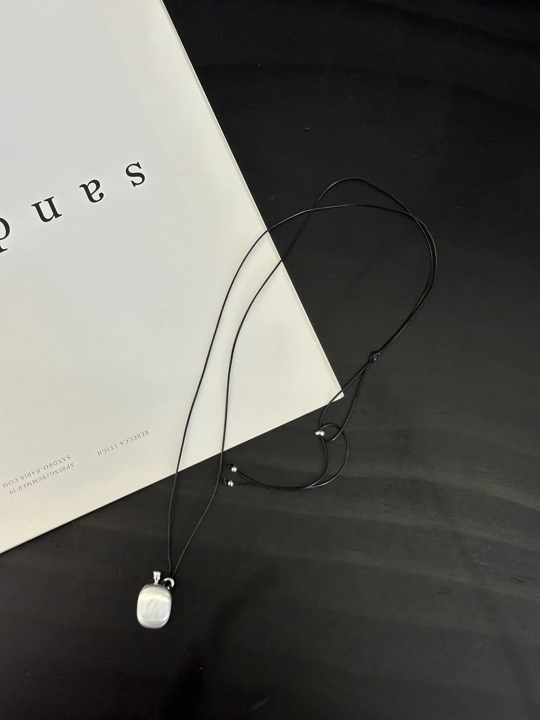 Adjustable Cord Pendant Necklace