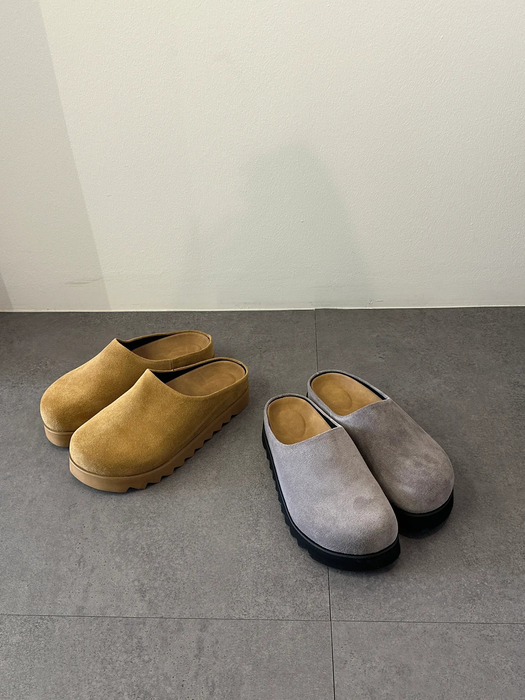 Suede Platform Mules