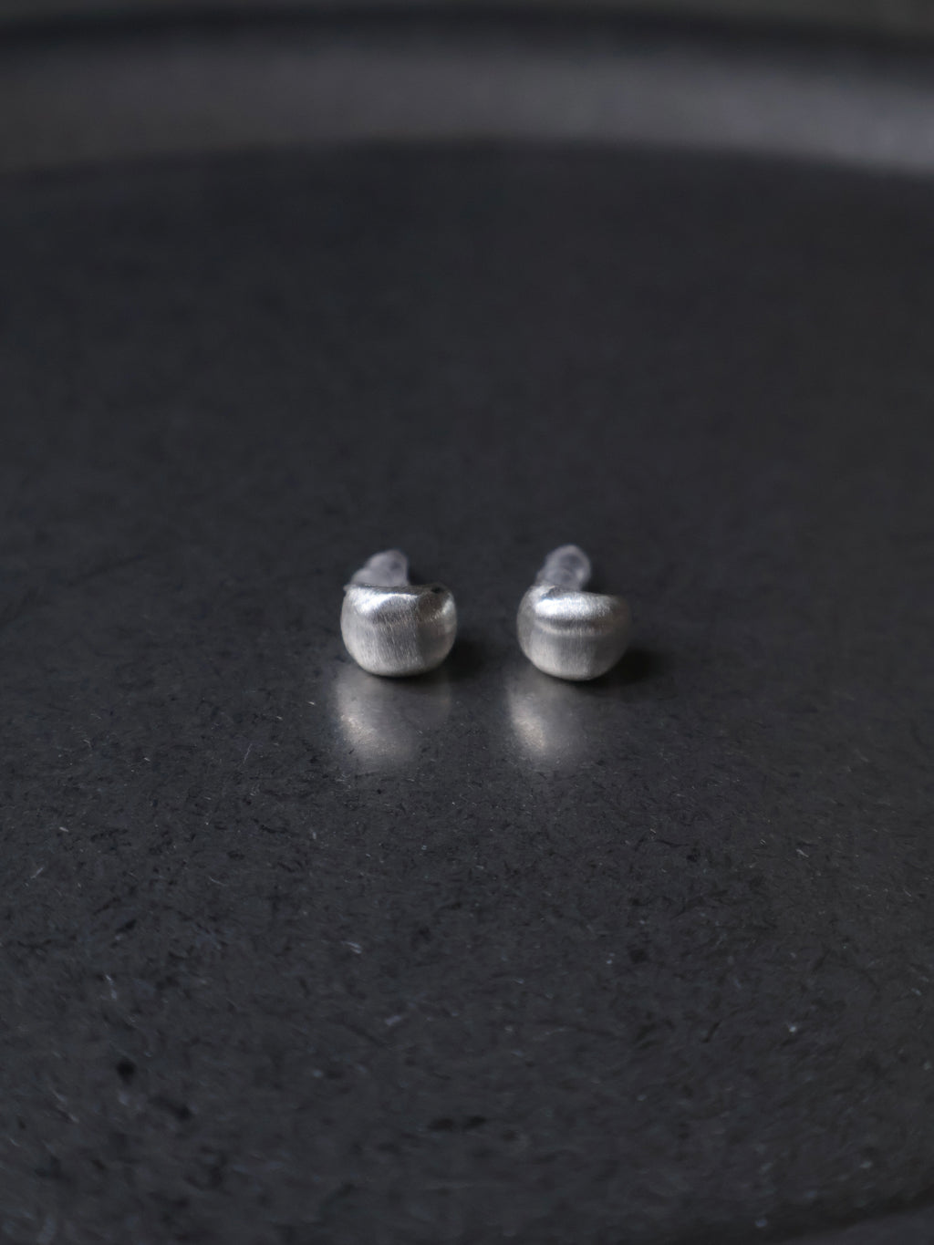 Brushed Stud Earrings